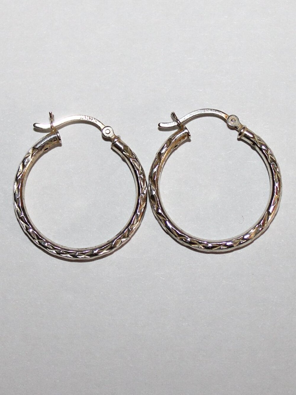 Sterling Silver Laser Cut Hoop Earrings